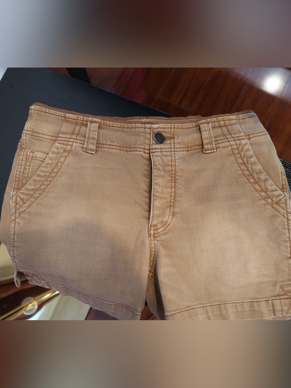 Free People Women’s Tan Casual Cotton Shorts